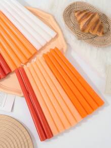 4pcs/Set Ombre Color Candles, 10 Inch Gradient Cone Candles Burning For 8 Hours,Smokeless & Odorless, Suitable For Home Decor,Kitchen,Dining Room,Bedroom, Outdoor & Wedding Decoration