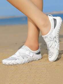 Zapatos de playa para parejas, zapatos acuáticos, zapatos de fitness, zapatos de natación de cinco dedos, zapatos de agua para exteriores - Blanco - Ver 5