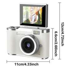 Digital Camera With 8X Digital Zoom For Vlogging 2.4'' IPS Screen Rechargeable Camera Professional Photography Camera For Teens Swith Card Reader And OTG Support Ideal For Taking Photos, Recording Videos, And Webcam Use Perfect For Graduation Season, Thanksgiving, Christmas, And New Year Gifts