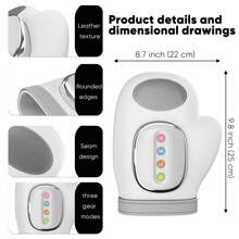 Hand Massager With Heating And Compression Relief Functions, 3 Massage Modes, 4 Temperature Settings, 2000mAh Battery, 5 Compression Modes, Therapy Gloves, Finger Massage Gift For Loved Ones, Wrist And Finger Massager