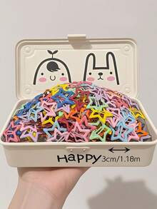 10/30/50/100pcs Colorful Star Hair Clips, Suitable For Teen Bangs & Side Hair, Fashion Versatile Hair Accessories For Outings, Best Gift For Teen - Multicolor - View 1