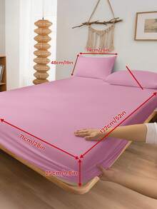 2/3件套床上用品套装，纯色床单套装，舒适家纺，柔软透气床垫保护套，亲肤床笠套装，四季皆宜，床单，床笠，床罩 99*190