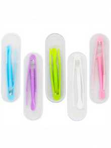 Juego de herramientas para usar lentes de contacto, estuche portátil con herramientas, pinzas de plástico y accesorios para colocar y retirar, mango fácil de agarrar y sin olor, conveniente para poner y quitar los lentes - Multicolor - Ver 8