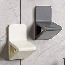 1 件易于安装的淋浴脚踏板 - 无需钻孔，黑灰色无孔淋浴脚踏板，适合 4 个季节的男女浴室辅助器