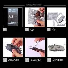 3D Metal Puzzle Assembling Model, DIY Stainless Steel Buckle Jigsaw Puzzle, Tiger Tank, Churchill Tank, Chieftain Tank, No Glue Required, Birthday Gift, Home Decor,Building Blocks,3d Puzzle,Puzzle,Building Blocks,Puzzle,3d Puzzle