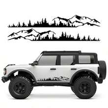 汽车门侧贴纸图形森林山脉装饰乙烯基贴花汽车改装配件通用适用于奥迪宝马奔驰斯巴鲁铃木特斯拉比亚迪