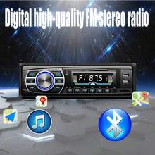 12V-24V Bluetooth Car MP3 Player, Card-Insertion Radio Host, DVD Car CD, Single Spindle High-Power Four-Channel FM With Remote Control - màu đen - Xem 5