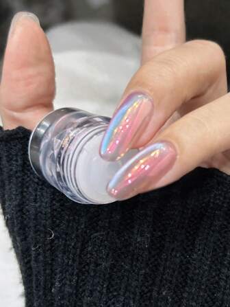 0.5克罐装镜面闪亮指甲粉，高品质渐变金属美甲装饰，适合女性、音乐节、骄傲节活动、美甲配件、节日美甲、优雅美甲设计、金属饰面