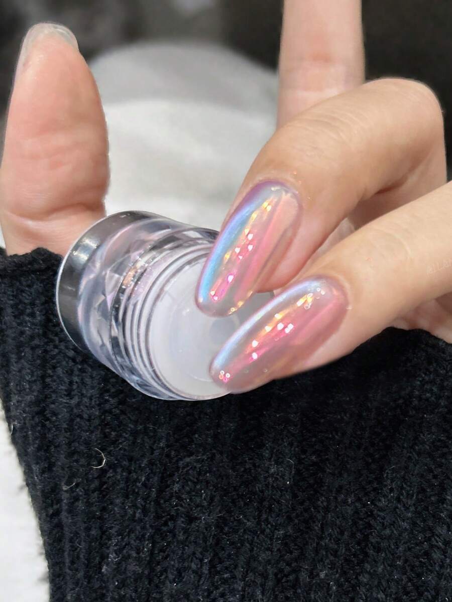 0.5克罐装镜面亮泽指甲粉，高品质渐变金属美甲装饰，适合女性、音乐节、骄傲游行活动、美甲配饰、节日美甲、优雅美甲设计、金属光泽美甲 - 彩色 - 查看 1