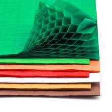 7 pièces/14 pièces Tampons en papier nid d'abeille pour œuvres d'art, artisanat et décorations de fête. Tampons en tissu nid d'abeille de couleurs assorties pour l'artisanat 3D et les cartes pop-up DIY