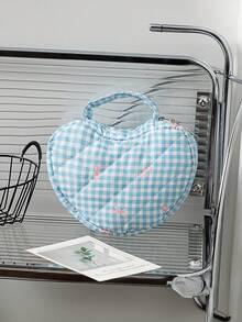 1 Stück Damen Handtasche für Make-up, ein blumenmusteriger, tragbarer, gesteppter Aufbewahrungsbeutel für Toilettenartikel und Kosmetik mit Nischenkonstruktion und großer Kapazität. Es hat einen einfachen, stilvollen und frischen Stil, was es zu einem Muss für die Reise und der perfekten Wahl für schöne Damen macht. Herbst Uni Essentials Reise Essentials Urlaubs Reise Tasche für Damen Make-up Organizer