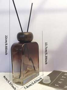 1 件装无焰藤条香薰精油补充瓶，山毛榉木盖，酒店/家居香薰容器 - 彩色 - 查看 8