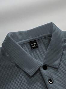 Camiseta de manga corta de malla de hielo para hombre, nuevo polo informal. - Gris - Ver 4