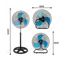 Ventilador potente todo en uno, adecuado para una variedad de escenarios, hogar, tiendas comerciales, ventilador de altura ajustable, menos ruido. - Tipo de Enchufe A USA (110-127V) - Ver 4