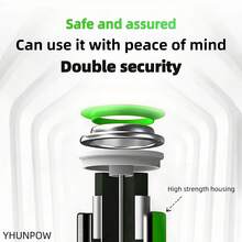 YHUNPOW 1.2V Ni-MH uppladdningsbara batterier, kompatibla med AA och AAA, högpresterande, hållbara, långvariga, mångsidiga, snabbladdning, lång livslängd