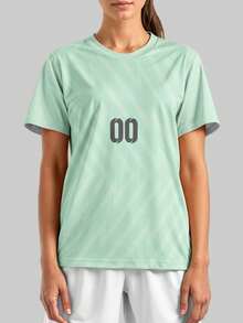 2025 Customized Sports Jersey, Summer Outdoor Sportswear Short Sleeve Top, Women's Sports Team Club Training Jersey Top With Front & Back Personalized Name & Number, Moisture-Wicking Breathable Casual Everyday Wear, Party Outfit