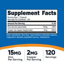 Nutricost Zinc + Copper Capsules (120 Servings)(15MG Zinc + 2MG Copper Per Serving) - Non GMO, Vegetarian | Zinc Supplement, Copper Supplement, Mineral Support, Non-GMO, Vegetarian, Premium Quality, Vitamins Supplements - 其他 - 查看 2