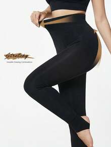 Women's Winter Warm Thick Stirrup Leggings Sexy High Waist Skin Friendly Leg Slimming Pants