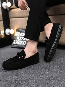 Sepatu Loafer Pria Terbaru yang Modis, Sepatu Formal Klasik yang Nyaman, Sepatu Mengemudi Slip-On Satu Sentuhan (Catatan: Ukuran Loafer Lebih Kecil dari Biasanya, Pelanggan dengan Ukuran Kaki Lebih Besar Disarankan untuk Memesan Satu Ukuran Lebih Besar) - Hitam - View 5