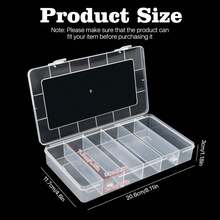 1/2/4 Pcs 6 Grids Tackle Box Organizer, Plastic Organizer Box, Compartment Storage Box, Small Items And Craft Organizer For Lure Bait Hooks Storage Screws Nail Pins