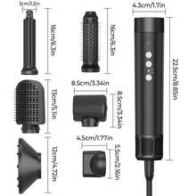 UKLISS Modelador de Ar Quente Automático 7 em 1 - Secador de Cabelo de Alta Velocidade com Motor Sem Escovas 110K RPM | Cachos e Alisamento de Qualidade de Salão, Conjunto de Presentes Essenciais para o Verão e o Prime Day, Pronto para Viagem para Todos os Tipos de Cabelo (Preto)