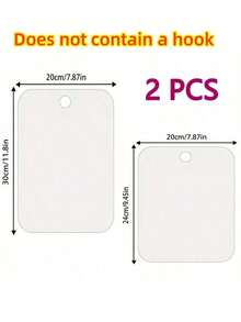 1 件套淋浴镜/剃须镜。奢华有机玻璃化妆镜，小型旅行露营镜，防碎男士壁挂式手持储物柜镜，壁挂式浴室镜。（2 种尺寸：9.45 英寸 X 7.87 英寸，11.8 英寸 X 9.45 英寸）。不含挂钩。