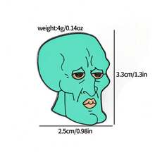 SPONGEBOB 海绵宝宝1件个性卡通胸针创意健美章鱼哥昆西触手珐琅别针背包服装首饰金属徽章配饰礼品 - 均碼 - 查看 2