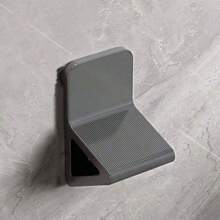 1 件易于安装的淋浴脚踏板 - 无需钻孔，黑灰色无孔淋浴脚踏板，适合 4 个季节的男女浴室辅助器