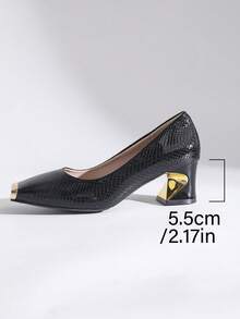 Pumps mit quadratischer Zehenkappe und Blockabsatz, Damenschuhe und mittlerem Absatz, modische vielseitige Loafers mit niedrigem Absatz, Frühlings-/Sommer-Neuheit