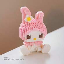 400 块 Sanrio Hello Kitty、My Melody、Cinnamoroll、Pompompurin、Black Cat 卡通人物积木 - 收藏品，完美的生日礼物 - 室内装饰，可爱卡通积木拼图玩具，动漫人物积木礼物 - 彩色 - 查看 12