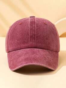 1pc Unisex Plain Vintage Distressed Baseball Cap Sun Hat Trucker Hat, Suitable For Daily Outings, Hiking, Vacation