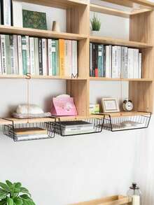 1 pièce Panier à fruits, panier à légumes, étagère de rangement pour table à manger, étagère à fruits pour plan de travail et montage mural, rangement pour collations, épices, panier de rangement multifonction pour pommes de terre et oignons pour la cuisine et le salon