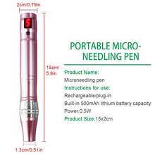 Skin Care Tool Derma Pen Wireless Derma Rolling Pen Digital Display Beauty Machine With 10pcs Replaceable Needle Cartridges - Multicolor - View 5