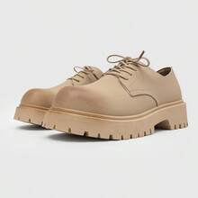 2025 Novos Botas de Cano Baixo para Homens, Outono/Inverno, Sapatos de Trabalho Retrô, Tênis Casuais de Sola Grossa