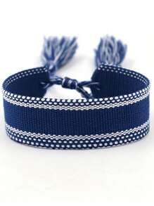 1 件定制姓名编织手链、带流苏的定制文字编织手镯、个性化流苏友谊手链、母亲节定制姓名手链、多色可选，适合婚礼、周年纪念、生日 - 全年可佩戴的礼物、周年纪念礼物、优雅配饰、优质工艺 - 彩色 - 查看 7