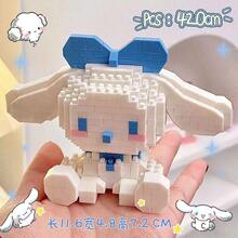 400 块 Sanrio Hello Kitty、My Melody、Cinnamoroll、Pompompurin、Black Cat 卡通人物积木 - 收藏品，完美的生日礼物 - 室内装饰，可爱卡通积木拼图玩具，动漫人物积木礼物 - 彩色 - 查看 13