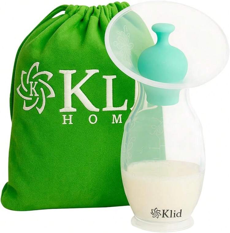 Extractor de Leche Manual de Silicona 110ml |   Recolector de Leche Materna Libre de BPA |   Bomba de Lactancia Portátil, Silenciosa y con Sistema Antiderrames - 1 - Añade 8