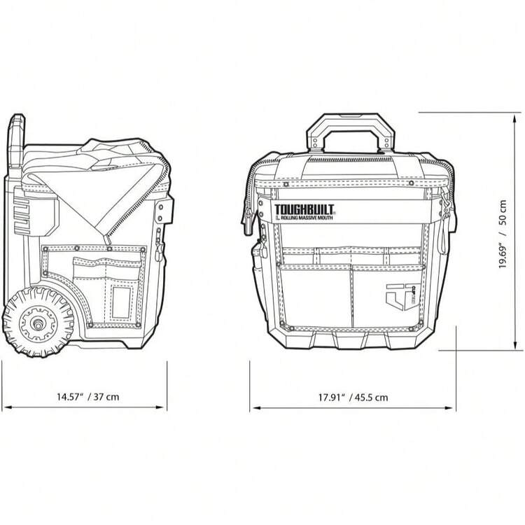 TOUGHBUILT 3-Layer Drawer Style Pull-Out Toolbox, Multi-Layer Large Capacity Professional Maintenance Tool Storage Artifact, Car And Home DIY Handmade Art Toolbox, Essential For Outdoor Maintenance, Professional Level Toolbox TB-CT-61-14 - Black - View 7