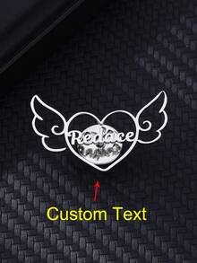 Custom Angel Wings Name Brooches For Women Men Stainless Steel Customized Brooch Pins Badges Personalized Wedding Party Jewelry On Clothes - Multicolor - View 10