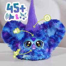 Hasbro Furby Furblets Star-Lee Mini Friend, 45+ Sounds, Galaxy Music, Speaks Only Furbish, Electronic Plush Toys, Interactive Pets, Dark Blue, Back To School Gifts, Ages 6+