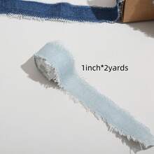 Denim Fabric Frayed Ribbon Suitable For Gift Packaging