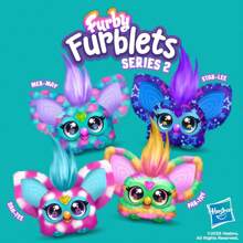 Hasbro Furby Furblets Mer-May Mini Friend, 45+ Sounds, Ocean Music, Speaks Only Furbish, Electronic Plush Toys For Girls & Boys, Interactive Pets, Multicolor, 6+