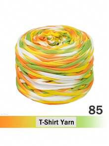 2/1 pieza Hilo de camiseta degradado, grande 300g/unidad - 2cm de ancho, hilo tejido de punto, suave y versátil para manualidades DIY, usado para ganchillo y tejido de bolsos, cojines, muñecas, mantas de almacenamiento, zapatillas, proyectos de ganchillo artesanal, disponible en múltiples colores, hilo multicolor, hilo de poliéster, hilo acrílico, hilo de ganchillo, hilo para manualidades, bolas de hilo vibrante, material de manualidades versátil, accesorios y suministros de tejido
