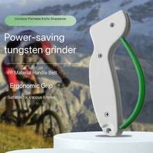 مبرد سكين من التنجستن الصلب قطعة واحدة، مصنوع من مادة البي في سي، أداة شحذ يدوية لسكاكين الجيب والشفرات المسننة والفؤوس والسيوف - يعيد تجديد وإصلاح سكاكين المطبخ، طقم شحذ السكاكين