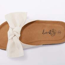 Womens Slip On Flip Flops Ring Toe Strappy Summer Gladiator Flat Sandals - 米色 - 查看 6