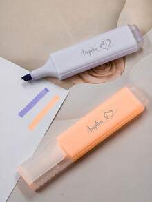 Custom Text Highlighters,Personalized Highlighters For School,Customized Highlighters Assorted Colors,Customizable Cute Highlighters,Colored Highlighters,School Supplies,Teacher Supplies,Back To School Supplies,College Essentials,Birthday Gifts,Valentine's Day,Teacher,Student,Friend,Boys,Girls,Office Decor - Style a - View 2