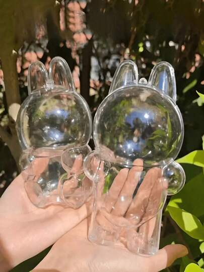 1 boîte de rangement et d'affichage transparente et protectrice, compatible avec Labubu, convenant aux peluches, accessoires décoratifs, couvercles de protection pour bijoux, accessoires de personnages, cadeaux de la Saint-Valentin, cadeaux d'anniversaire, cadeaux de Noël, cadeaux de remise des diplômes, accessoires photo et cadeaux pour les festivals, anniversaires et fêtes, articles de première nécessité réutilisables