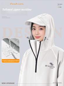 1件新款时尚便携雨衣，长款全身轻便防水防风雨衣，男女通用雨夹克 - 加厚多功能带帽雨衣，透气易收纳，是旅行、骑行、徒步和户外活动的理想之选，男女皆宜 | 新品热销，保暖，闺蜜节，小狗，嘉年华