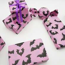 10/50/100pcs Pink Bat Pattern Gift Wrapping Tissue Paper, Suitable For DIY Crafts, Party Favors, Flower Bouquet Wrapping, Shoe & Clothing Moisture-Proof Packaging, Wine Bottle Cushion Packaging, Halloween Party Decoration - Multicolor - View 9