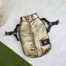 Autumn/Winter New Animal Clothes 25 Waterproof Padded Vest Thick Warm Cat Clothes Dog Leg Wear Windproof Jacket Cat Padded Coat Animal Apparel Cat Warm Clothes British Style Leash Accessories Cute New Bib Pants Autumn/Winter New Thick Warm Clothes Reflective Rope - Pink - View 5